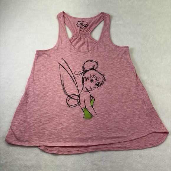 Disney Tinkerbell Y2K Racerback Tank Top Pink Size M - Picture 1 of 12
